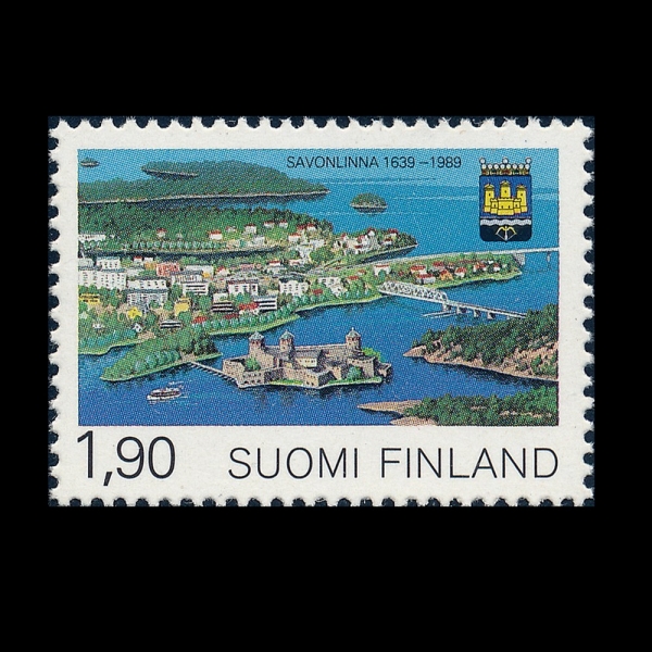 FINLAND(�ɶ���)-#800-1.90p-SAVONLINNA MUNICIPAL CHARTER, 350TH ANNIV.(�纻���� �� ���� 350�ֳ�)-1989.6.2��