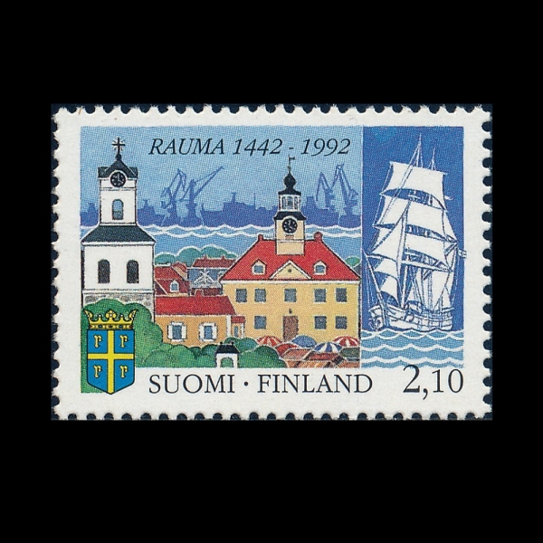 FINLAND(�ɶ���)-#882-2.10p-TOWN OF RAUMA, 550TH ANNIV.(�õ� ��츶 550�ֳ�)-1992.3.27��