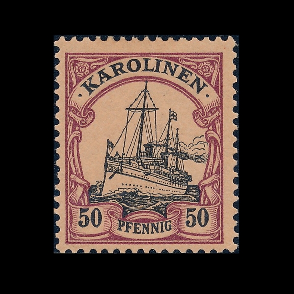 CAROLINE ISLANDS(ĳ�Ѷ��� ����)-#14-50pf-HOHENZOLLEM(ȣ���ͷ���)-1901.1��