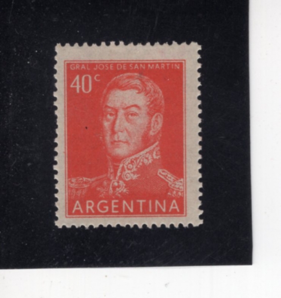 ARGENTINA(�Ƹ���Ƽ��)-#630-40c-SAN MARTIN(ȣ�� �� �� ����ƾ)-1956��