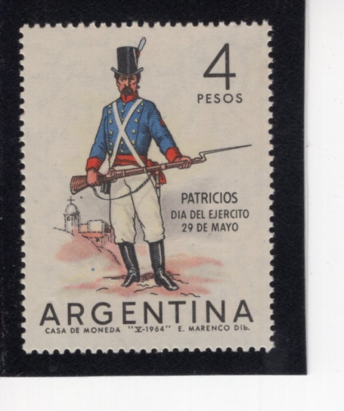 ARGENTINA(�Ƹ���Ƽ��)-#762-4p-SOLDIER OF PATRICIOS REGIMENT(��Ʈ��Ű�� ����)-1964.5.29��