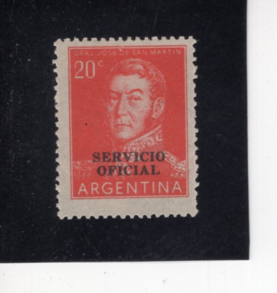 ARGENTINA(�Ƹ���Ƽ��)-#O48-20c-SAN MARTIN(ȣ�� �� �� ����ƾ)-1953��