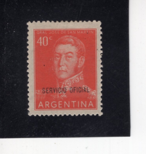 ARGENTINA(�Ƹ���Ƽ��)-#O96-40c-SAN MARTIN(ȣ�� �� �� ����ƾ)-1955��