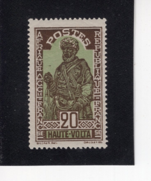 BURKINA FASO(�θ�Ű���ļ�)-#49-20c-HAUSA CHIEF(�Ͽ���� ����)-1928��