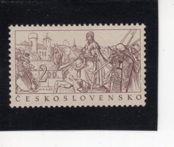 CZECHOSLOVAKIA(ü�ڽ��ι�Ű��)-#562-2k-MATEJ LOUDA, HUSSITE LEADER, PAINTED BY MIKULAS ALES(������ ���, ����� �˷����� �׸� �Ľ��� ������)-1952.11.18��