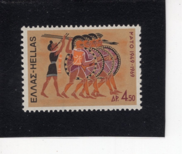 GREECE(�׸���)-#925-4.50d-GREEK SOLDIER, BY G. B. SCOTT(G B ������ �׸��� ����)-1968.4.27��