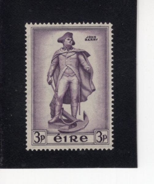 IRELAND(���Ϸ���)-#155-3p-STATUE OF JOHN BARRY(�� �踮�� ����)-1956.9.16��