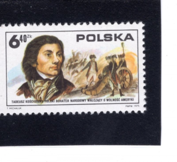 POLAND(������)-#2121-6.40z-TADEUSZ KOSCIUSKO(Ÿ����� �ڽ��߽���)-1975.9.24��