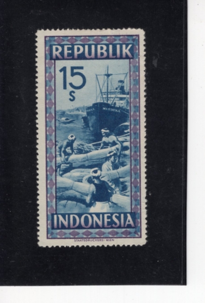 INDONESIA(�ε��׽þ�)-#26-15s-DOCKWORKERS LOADING SHIP(�ε� �뵿��)-1949.8.17��