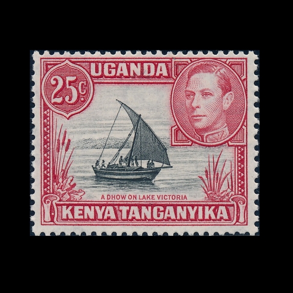 KENYA, UGANDA & TANZANIA(�ɳ�, �찣��, ź�ڴϾ�)-#75-25c-DHOW ON LAKE VICTORIA(���丮�� ȣ���� �ٿ�)-1952��