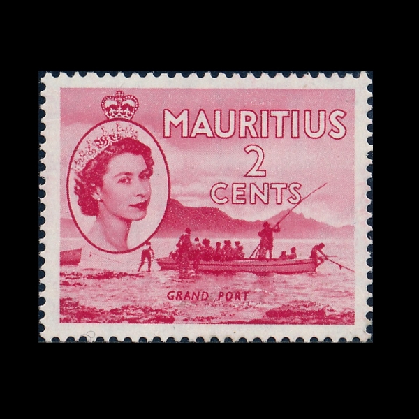 MAURITIUS(�𸮼Ž�)-#251-2c-GRAND PORT(�׷��� ��Ʈ)-1954��