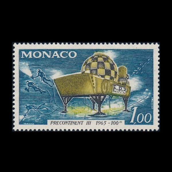 MONACO(����)-#645-1fr-PRECONTINENT III AND DIVERS ON OCEAN FLOOR(������Ƽ��Ʈ III, �����)-1966.12.12��