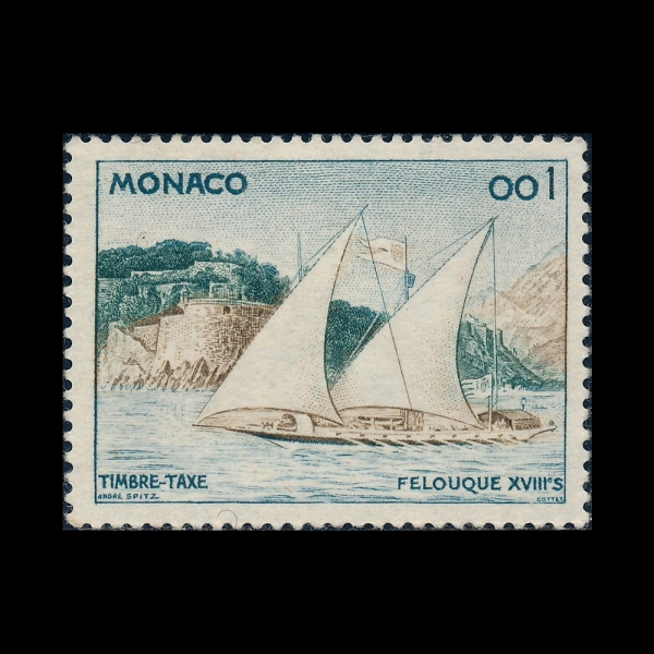 MONACO(����)-#J57-1c-FELUCCA, 18TH CENTURY(���ī)-1960��