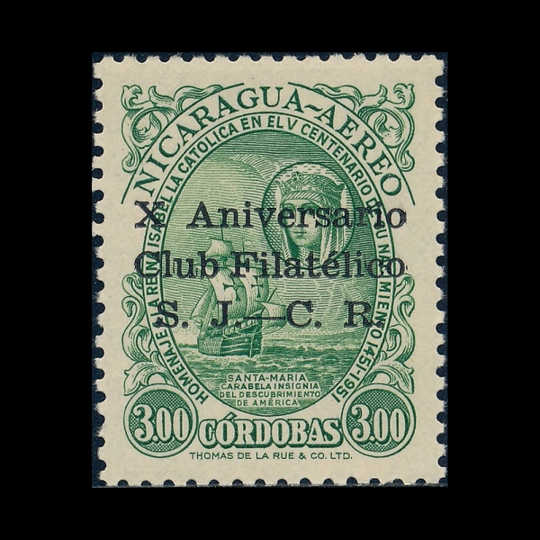 NICARAGUA(��ī���)-C445-3cor-SHIPS OF COLUMBUS(�ݷ�����, ��Ÿ ������)-1960.7.4��