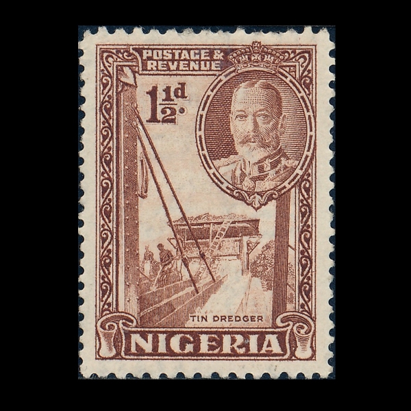 NIGERIA(����������)-40-1 1/2p-DREDGING FOR TIN(�ػ� ä���� ����)-1936.2.1��