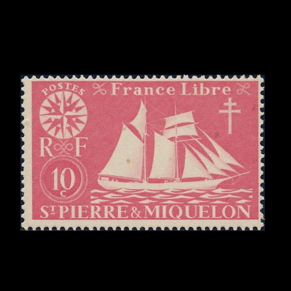 ST. PIERRE & MIQUELON(�� �ǿ��� ��Ŭ��)-#301-10c-ST. MALO FISHING SCHOONER(\"������ ���� ������\")-1942��