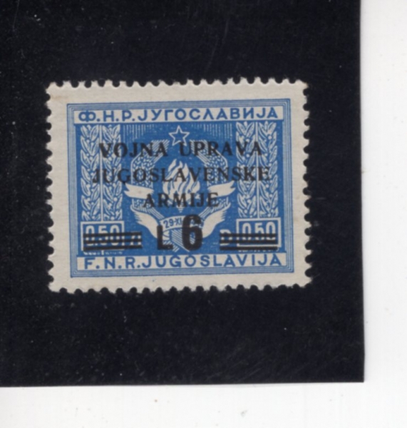 YUGOSLAVIA-ZONE B(����������-B����)-#47-6 I on 50p-ARMS OF THE FEDERATED PEOPLE\
