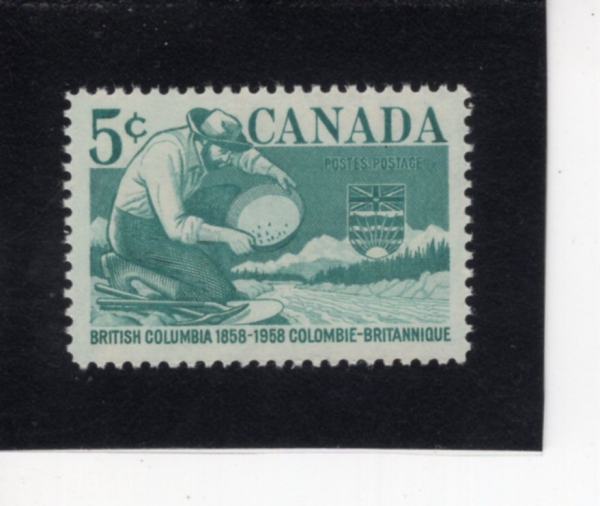 CANADA(ĳ����)-#377-5c-MINER PANNING GOLD(�� ä��)-1958.5.8��