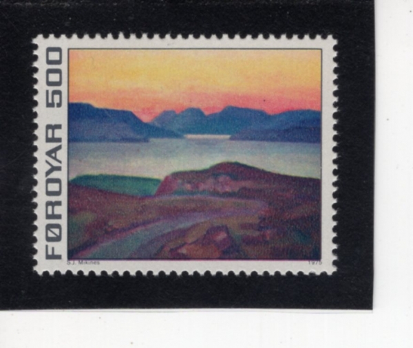 FAROE ISLANDS(��� ����)-#20-500o-VIEW OF HVITANES AND SKALAFJORDUR, BY JOENSEN-MIKINES(�俣��-��Ű�׽�, ���Ÿ�׽��� ��Į���ǿ丣�θ��� ����)-1975.1.30��