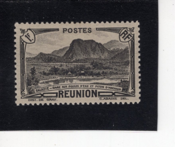 REUNION(�����Ͽ�)-#207B-1fr-WATERFOWL LAKE AND ANCHAIN PEAK(���ͺ� ����ũ, ��ü�� ��ũ)-1944��