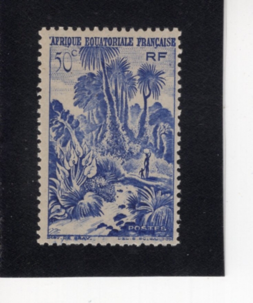 FRENCH EQUATORIAL AFRICA(�������� ���� ������ī)-#169-50c-JUNGLE SCENE(���� ����)-1946��