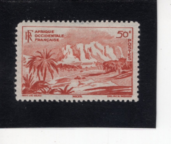 FRENCH WEST AFRICA(�������� ��������ī)-#39-50c-OASIS OF BILMA, NIGER(������ ���ƽý�)-1947��