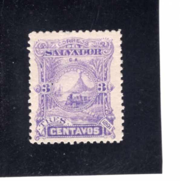 EL SALVADOR(����ٵ���)-#49-3c-VOLCANO(ȭ��)-1889��