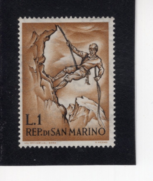 SAN MARINO(�긶����)-#519-1 I-MOUNTAINEER DESCENDING(�ϼ��꿡�� �������� ��갡)-1962.6.14��