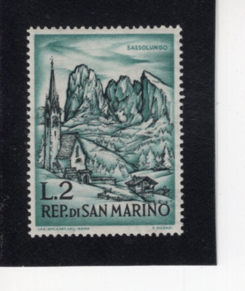 SAN MARINO(�긶����)-#520-2 I-VIEW OF SASSOLUNGO(��ַ�� ����)-1962.6.14��