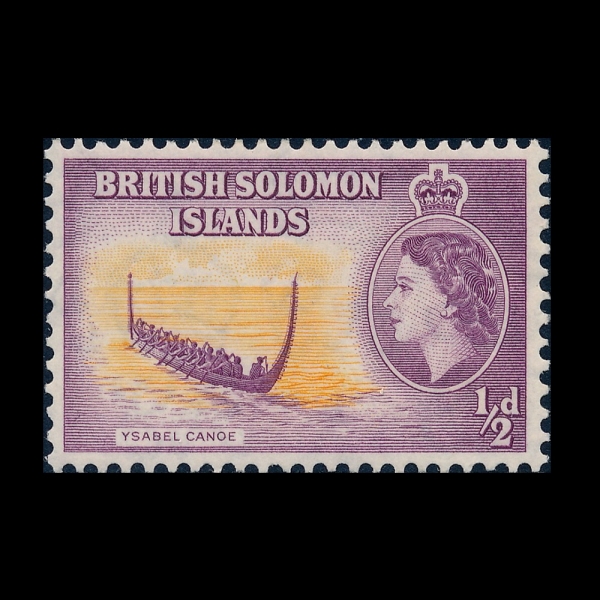 SOLOMON ISLANDS(�ַθ� ����)-#89-1/2p-YSABEL CANOE(�̻级 ī��)-1956��