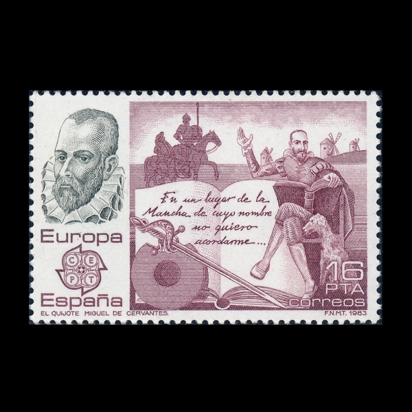 SPAIN(������)-#2325-16p-SCENE FROM DON QUIXOTE, BY MIGUEL CERVANTES(�̰� �������׽�, ��Űȣ��)-1983.5.5��