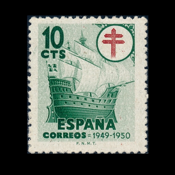 SPAIN(������)-#RA29-10c-GALLEON AND LORRAINE CROSS(������, �η� ���ڰ�)-1949.12.22��