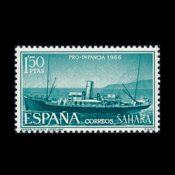SPANISH SAHARA(�����η� ���϶�)-#168-1.50p-S. S. FUERTE VENTURA(Ǫ������ ������ ���� ����)-1966.6.1��