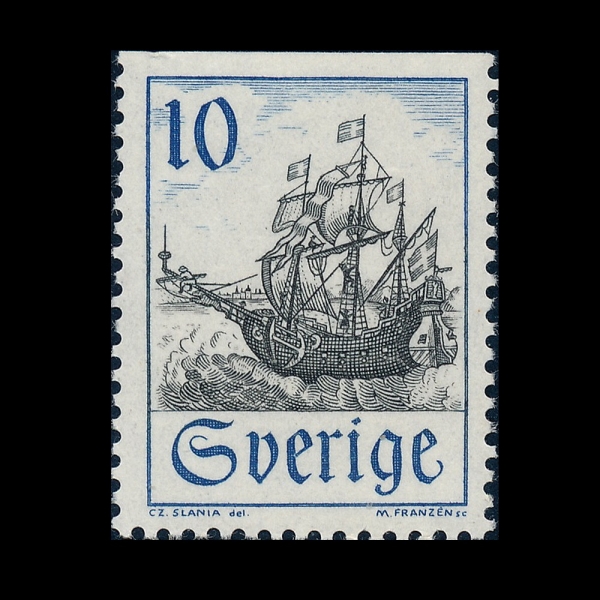 SWEDEN(������)-#738-10o-MERCHANT VESSEL IN ORESUND, 1661(���������� ��, 1661��)-1967��