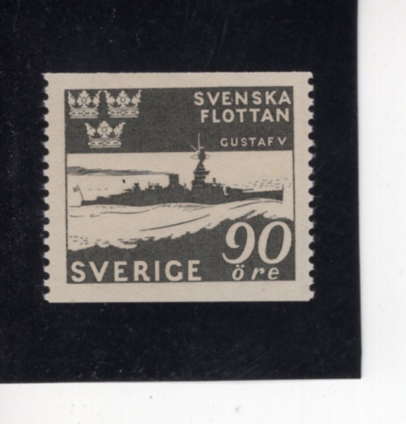 SWEDEN(������)-#355-90o-\"GUSTAF V\"(HSwMS ����Ÿ�� 5��)-1944.10.13��