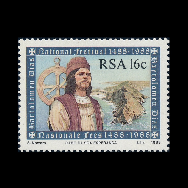 SOUTH AFRICA(��������ī��ȭ��)-#706-16c-DISCOVERY OF THE CAPE OF GOOD HOPE BY BARTOLOMEU DIAS(�ٸ���θ޿� ��ƽ��� ����� �߰�)-1988.2.3��