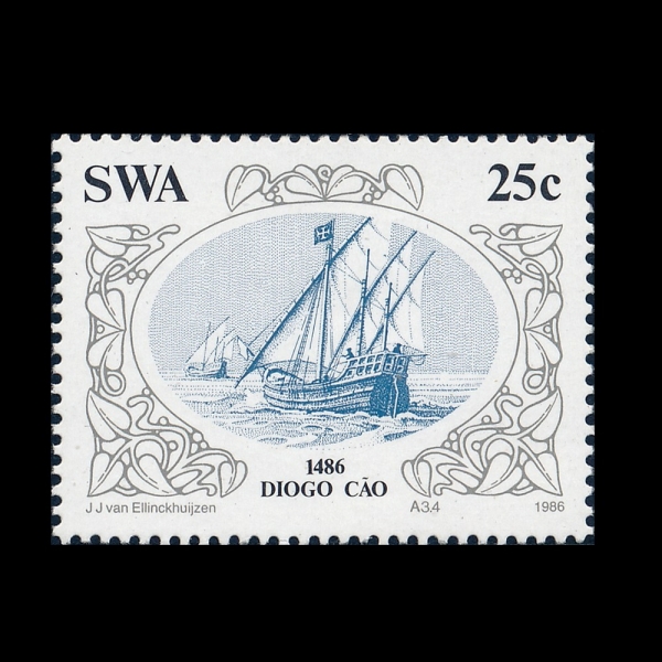 SOUTH WEST AFRICA(���� ������ī)-#554-25c-CARAVEL(ī��)-1986.1.24��