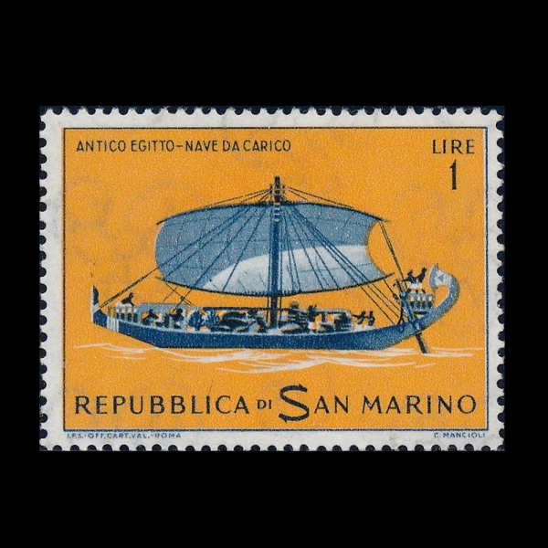SAN MARINO(�긶����)-#540-1 I-EGYPTIAN CARGO SHIP(����Ʈ ȭ����)-1963.1.10��