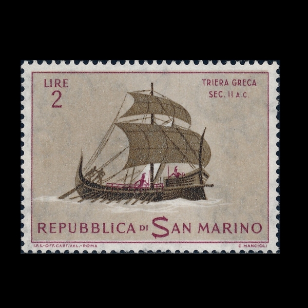 SAN MARINO(�긶����)-#541-2 I-GREECE, 2ND CENT. B. C.(��ܳ뼱)-1963.1.10��