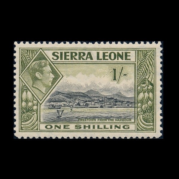 SIERRA LEONE(�ÿ��󸮿�)-#181-1sh-FREETOWN HARBOR(����Ÿ��)-1938��