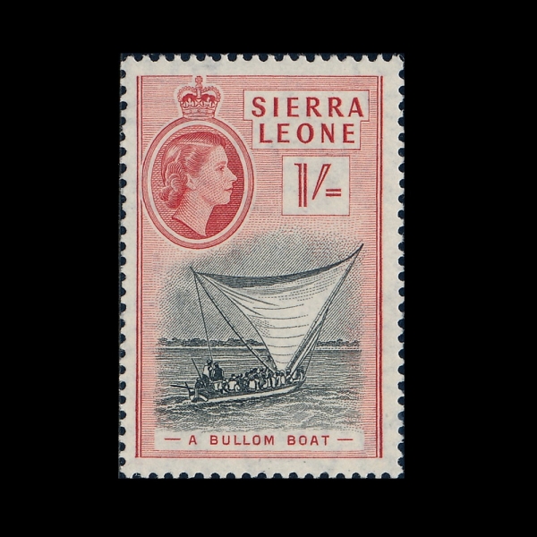 SIERRA LEONE(�ÿ��󸮿�)-#202-1sh-QUEEN ELIZABETH II QUAY(�� �����ں��� 2 �� �ε�)-1956.1.2��