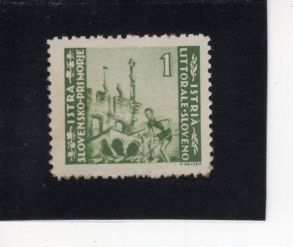 YUGOSLAVIA-ZONE B(����������-B����)-#25-1 I-RUINED HOME(����� ��)-1945��