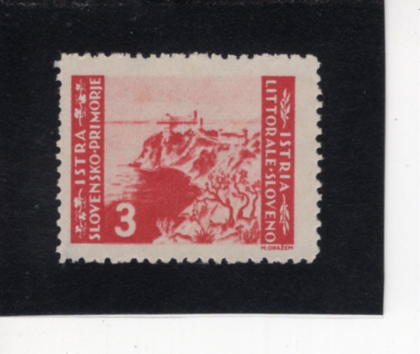 YUGOSLAVIA-ZONE B(����������-B����)-#40-3 I-DUINO CASTLE(���̳� ��)-1946.11.30��