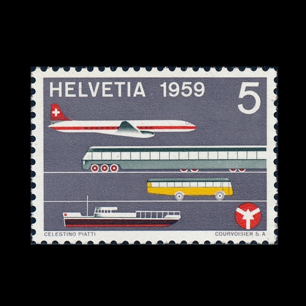 SWITZERLAND(������)-#370-5c-\"TRANSPORTATION\"(���)-1959.3.9��