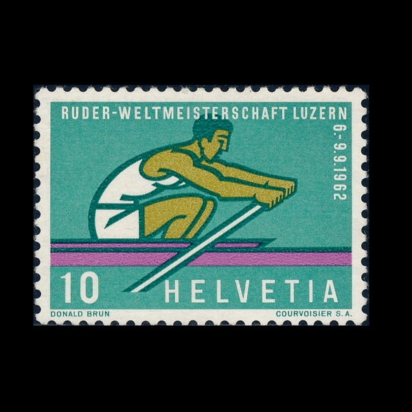SWITZERLAND(������)-#413-10c-ROWER(����)-1962.3.19��