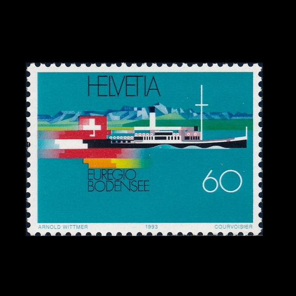 SWITZERLAND(������)-#931-60c-LAKE CONSTANCE STEAMER HOHENTWIEL(����ȣ ���⼱, ȣ��Ʈ��)-1993.5.5��
