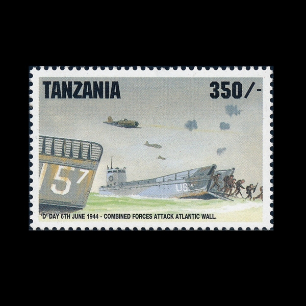 TANZANIA(ź�ڴϾ�)-#1271-350sh-COMBINED FORCES ATTACK ATLANTIC WALL(�뼭�� �溮)-1994.12.12��