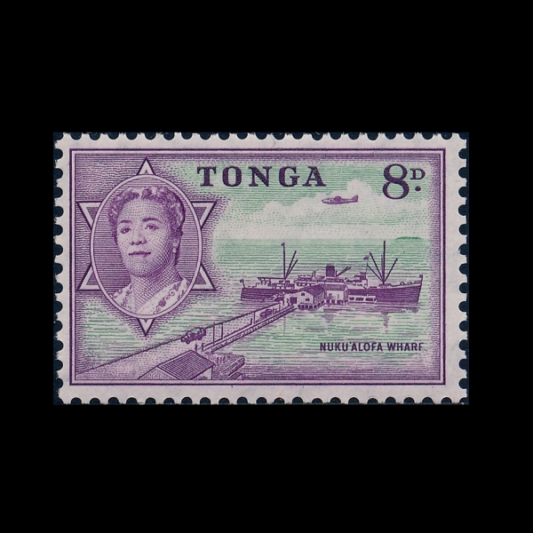 TONGA(�밡)-#108-8p-WHARF, NUKUALOFA(�����˷��� �ε�)-1953.7.1��