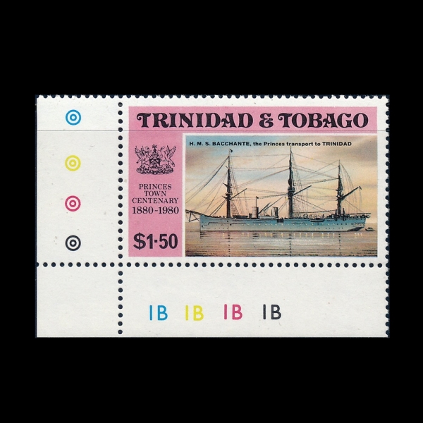 TRINIDAD & TOBAGO(Ʈ���ϴٵ� ��ٰ�)-#324-$1.50-BACCHANTE FREIGHTER(HMS ��ĭ��)-1980.1.21��