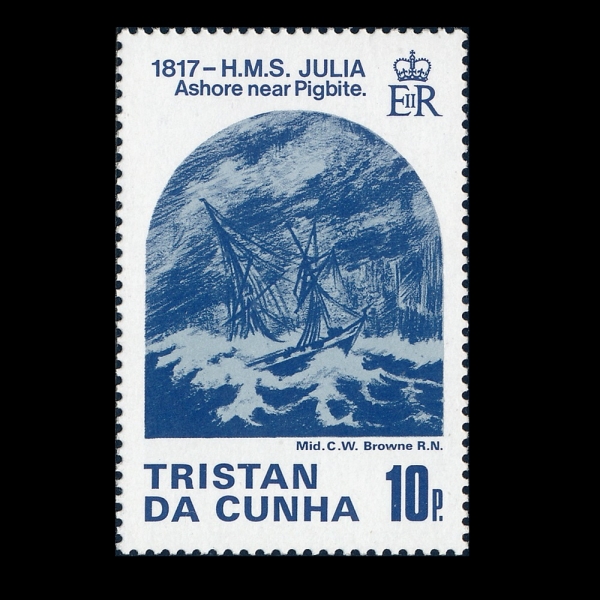 TRISTAN DA CUNHA(Ʈ����ź �� ����)-#368-10p-HMS JULIA, 1817(HMS �ٸ���)-1985.2.4��